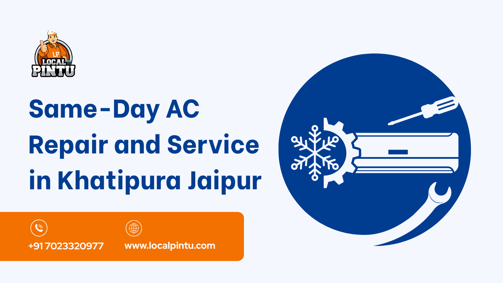 Same-Day AC Repair and Service in Khatipura Jaipur